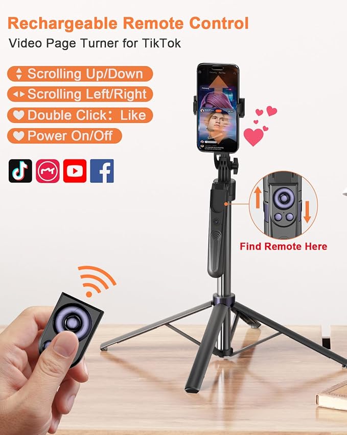 71” Auto Face Tracking Tripod for iPhone
