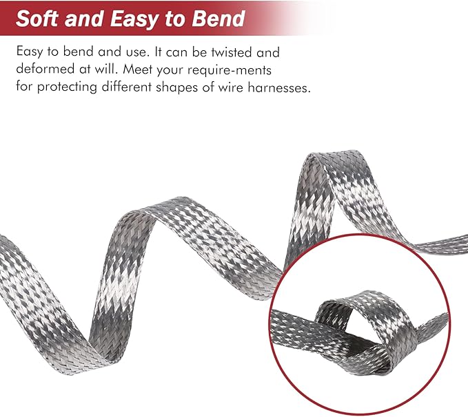 Tinned Copper Metal Braid Sleeving Wire Shielding Sleeve Braided Copper Ground