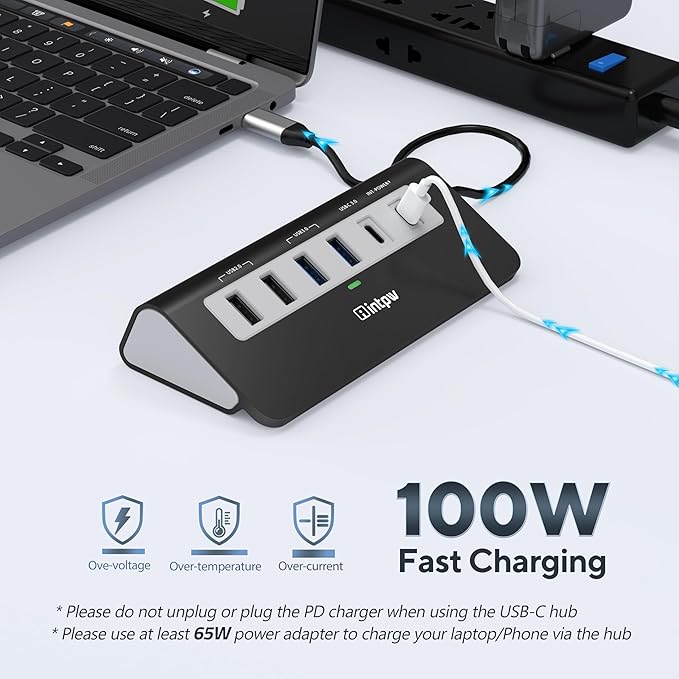 USB C Hub, INTPW 9-in-1 USB Multiport Adapter