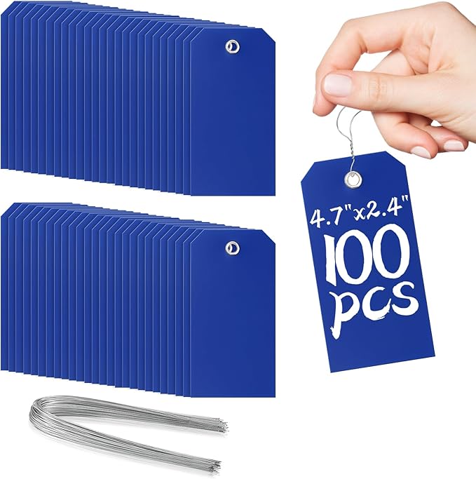 100 Pieces Plastic Shipping Tags