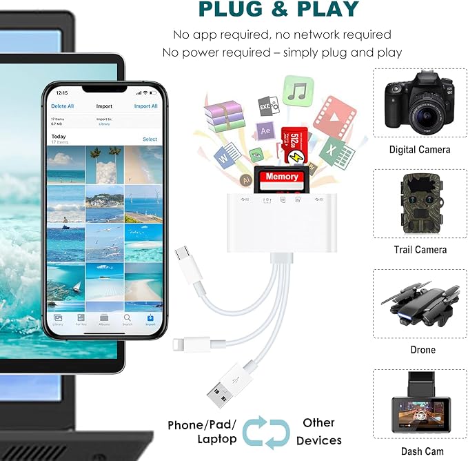 7-in-1 Memory Card Reader Universal Card Reader