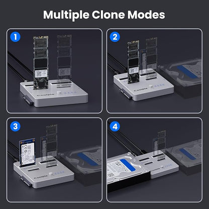 CR311 3-in-1 SSD Cloner, USB3.2 Gen2*2 M.2 Reader, Supports M.2 NVMe/SATA