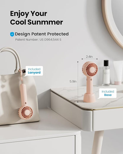 Gaiatop Mini Portable Fan, Small and Powerful, Cute Design 3 Speed Personal