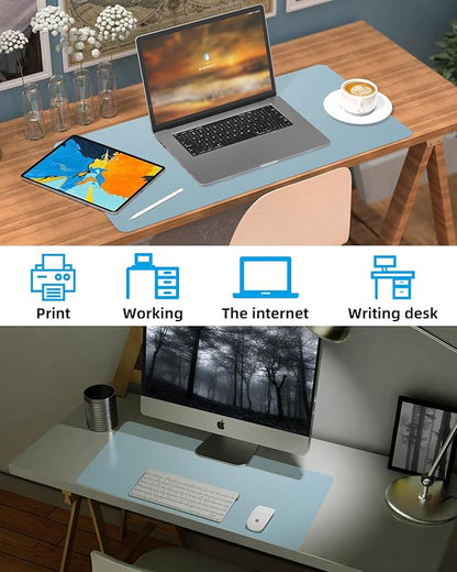 Non-Slip Desk mat, PULeather Desk Pad Protector, Office Desk Mat, Large Mouse