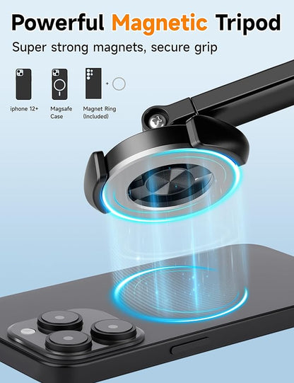 Magnetic Phone Tripod, Portable Cellphone Stand