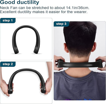 CIVPOWER Neck Fan: Portable Personal Neck Cooling Rechargeable Bladeless Fan