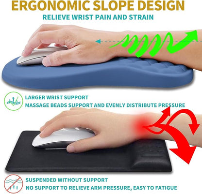 Hokafenle 2 in 1 Ergonomic Mouse Pad Wrist Support & Wrist Rest