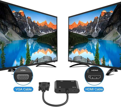 VGA to HDMI VGA Audio Video Cable Adapter Converter Splitter