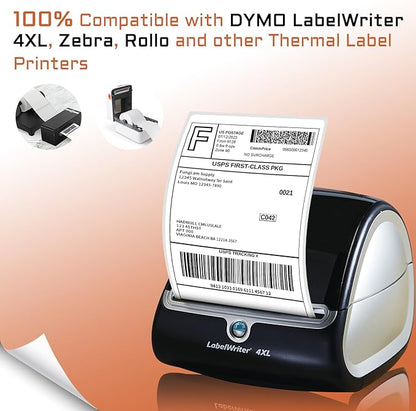 FungLam 4 Rolls 4XL Labels 4" x 6" Direct Thermal Printer Labels, Shipping