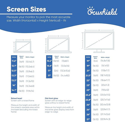 Ocushield 12.5” Premium Anti Blue Light Screen Protector