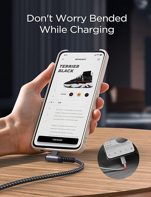 AINOPE 2 pac 1M Nylon Braided USB C Charging Cable Compatible