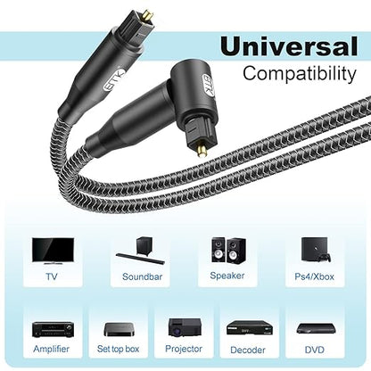 EMK 90 Degree Right Angle Optical Audio Cable