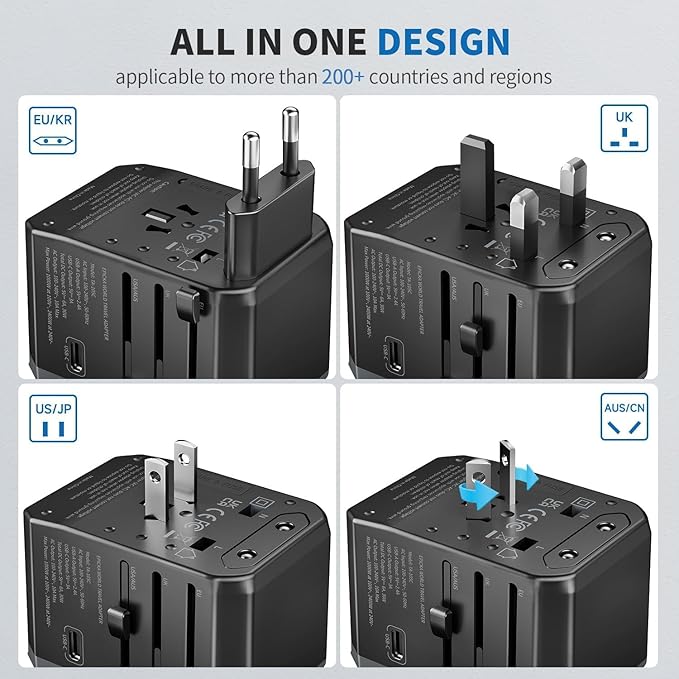 EPICKA Universal Travel Adapter, International Power Adapter