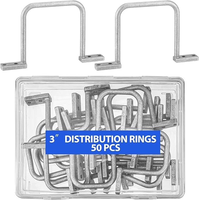 50 Pcs Distribution Rings Aluminum D Ring