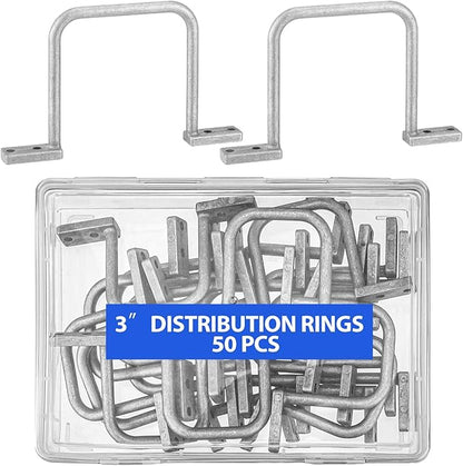 50 Pcs Distribution Rings Aluminum D Ring