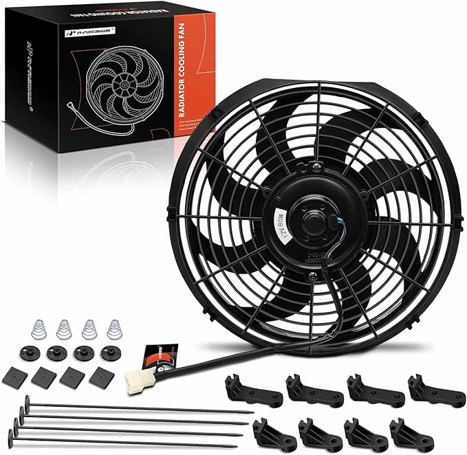 A-Premium 12'' 12 inch Slim Fan Pull Universal Electric Radiator Cooling Fan