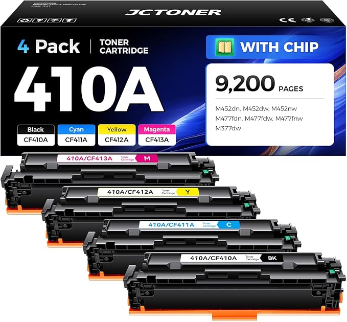 410A Toner Cartridge 4-Pack High Yield Replacement