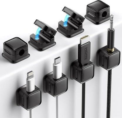 8 Pack Cord Organizer Holder, Costop Strong Adhesive Desk Cable Management