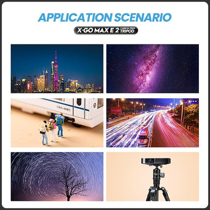 Fotopro 68" Carbon Fiber Travel Tripod, Heavy Duty Camera Tripod