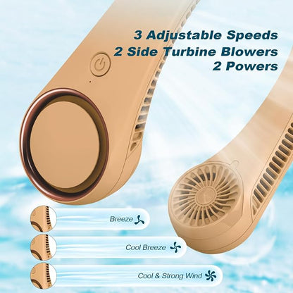 CIVPOWER Neck Fan: Portable Personal Neck Cooling Rechargeable Bladeless Fan