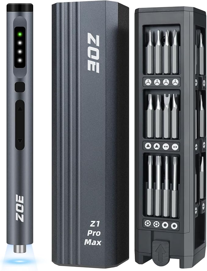 ZOE Electric Screwdriver, Mini Precision Screwdriver Set Cordless Screw driver