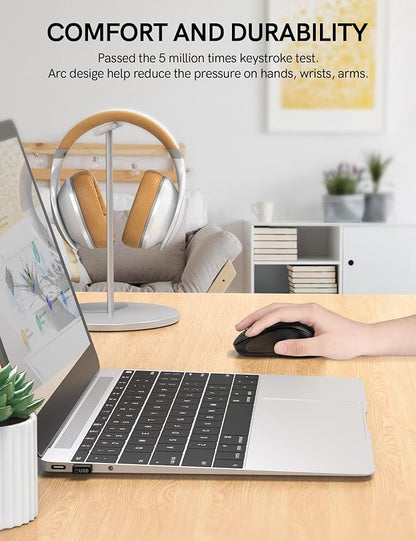 Trueque Wireless Mouse for Laptop, 2.4GHz Ergonomic Computer Mouse