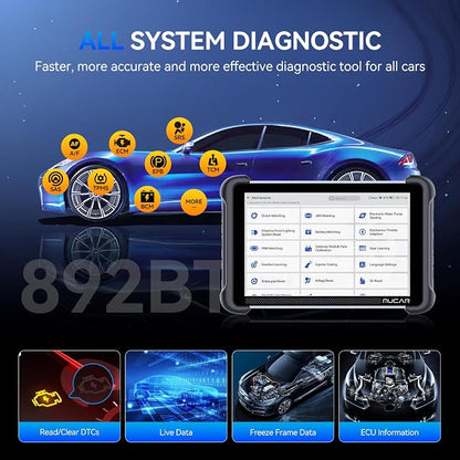 MUCAR 892BT AI-Assisted Bidirectional Scan Tool, Full System OBD2 Scanner