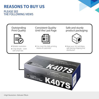 CLT-K407S Black Toner Cartridge 1-Pack Replacement