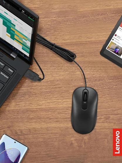 Lenovo 100 Wired USB Computer Mouse