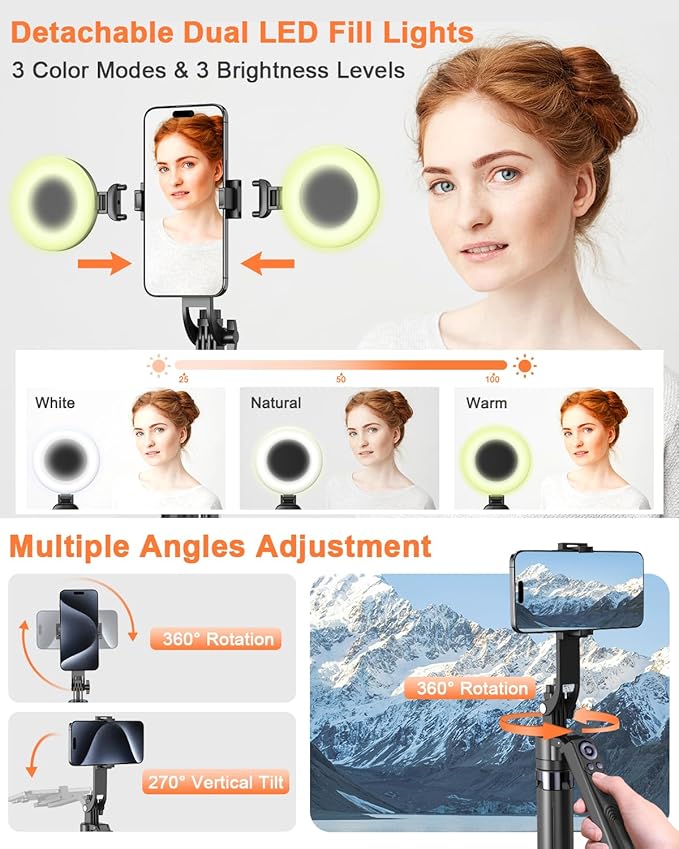 71” Auto Face Tracking Tripod for iPhone