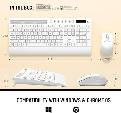 White Wireless Keyboard and Mouse Combo