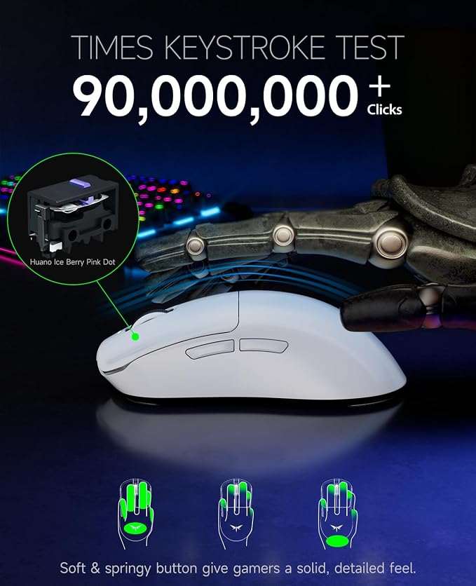 VGN F1 MOBA Wireless Gaming Mouse, 4K Polling Wired/Wireless Gamer Mice