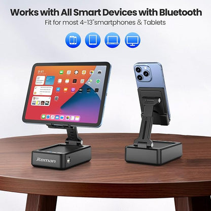 JTEMAN Cell Phone Stand with Bluetooth Speaker and Charging Function, Birthday