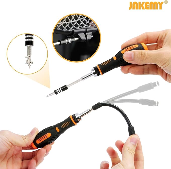 Precision Ratchet Screwdriver Set, JAKEMY 69 in 1 Household Screwdriver Home