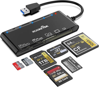 xD-Picture Card Reader USB 3.0, 7-in-1 Memory Card Reader/Adapter