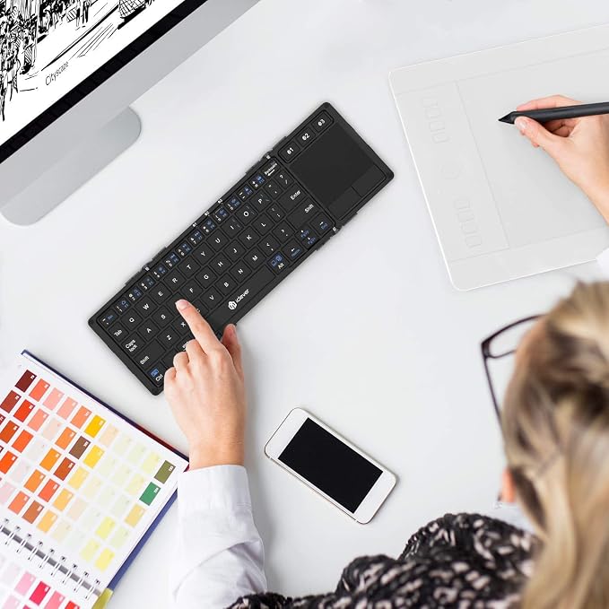 iClever Foldable Keyboard, BK08 Bluetooth Keyboard