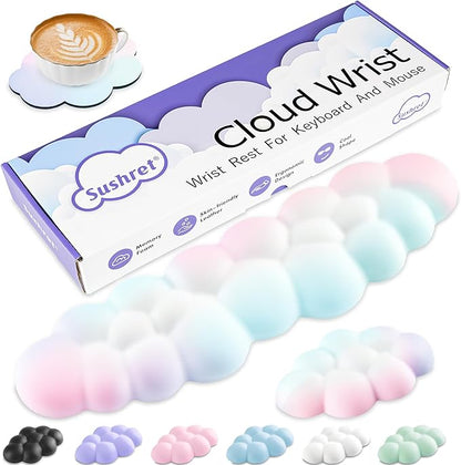 Cloud Wrist Rest Keyboard, Cloud Keyboard Wrist Pad Set