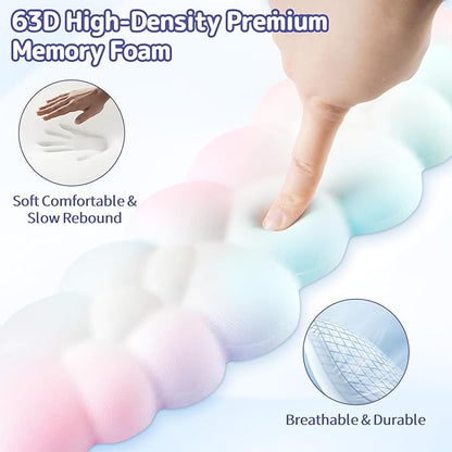 Cloud Wrist Rest Keyboard, Cloud Keyboard Wrist Pad Set