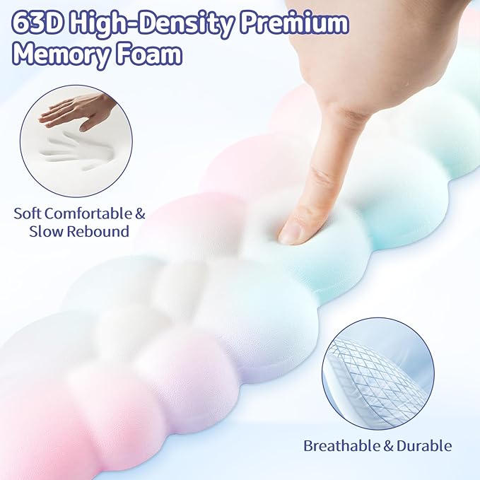 Cloud Wrist Rest Keyboard, Cloud Keyboard Wrist Pad Set