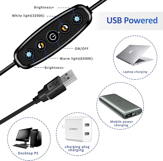 Video Conference Lighting Kit, Ring Light