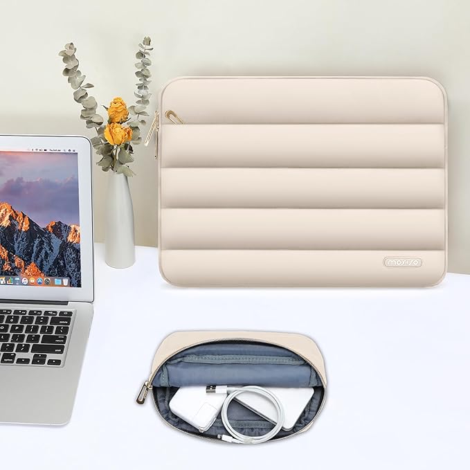 MOSISO 17-17.3 inch Laptop Case, 17.3 inch Puffy Laptop Sleeve Compatible