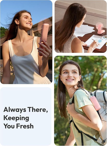 Aecooly Slim Handheld Fan, Mini Thin Portable Fan, Small Rechargeable Pocket