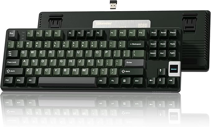 QK87 75% Keyboard with Multimedia Screen, QMK/VIA Wireless Gaming Keyboard