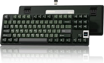 QK87 75% Keyboard with Multimedia Screen, QMK/VIA Wireless Gaming Keyboard