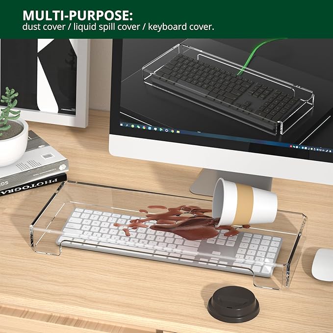 Acrylic Computer Keyboard Cover, Mechanical Keyboard Dust Cover PC Keyboard Cat