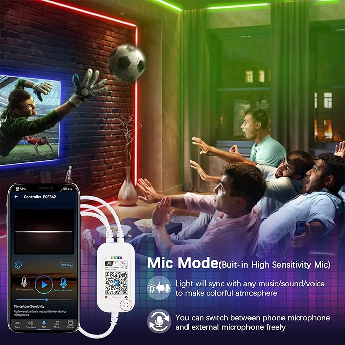 RGBZONE 2.4GHz WiFi LED Controller, IR Wireless Remote Control, 2-Ports Smart