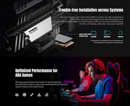 KLEVV CRAS C910 500GB M.2 2280 NVMe PCIe Gen4x4 Laptop & Desktop Internal SSD