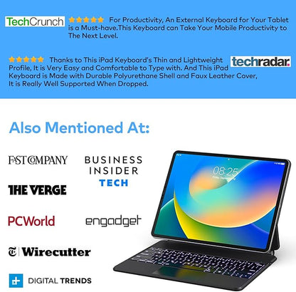 Keyboard Case for iPad Air 13 and iPad Pro 12.9 inch 6th / 5th / 4th / 3rd