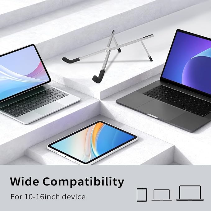 Protable Laptop Stand for Desk, Foldable Laptop Riser Holder, Ventilated