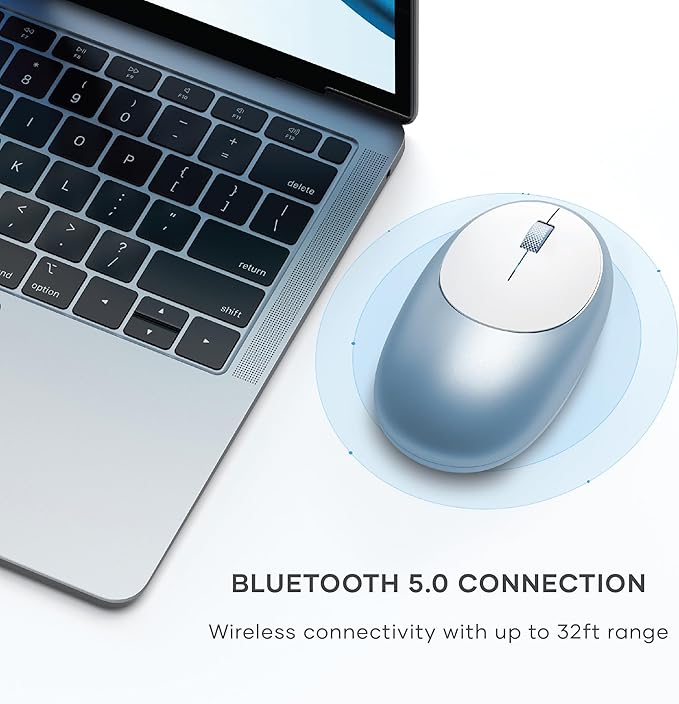 Satechi M1 Wireless Bluetooth Mouse, USB-C Rechargeable, Compact & Portable